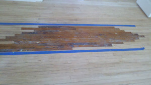 hardwood floor patch installed